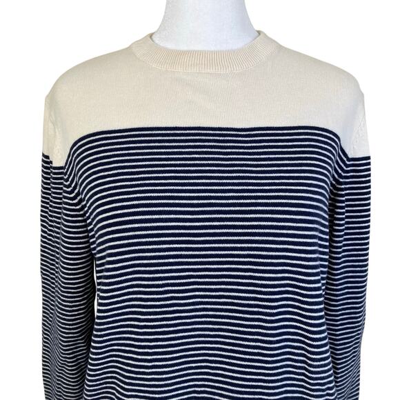 Frederik Anderson Copenhagen Mens Crewneck Sweater Fine-knit Striped Unisex - Picture 15 of 16